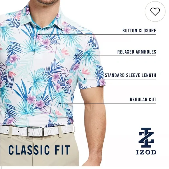 Izod golf men shirt - Picture 2 of 3